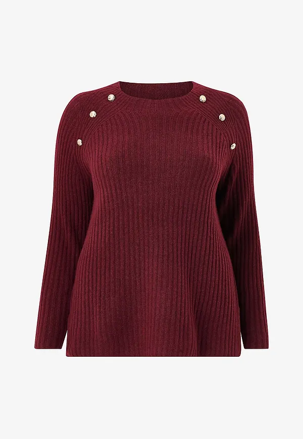 Zizzi - Tröja caComfy L/S - Röd