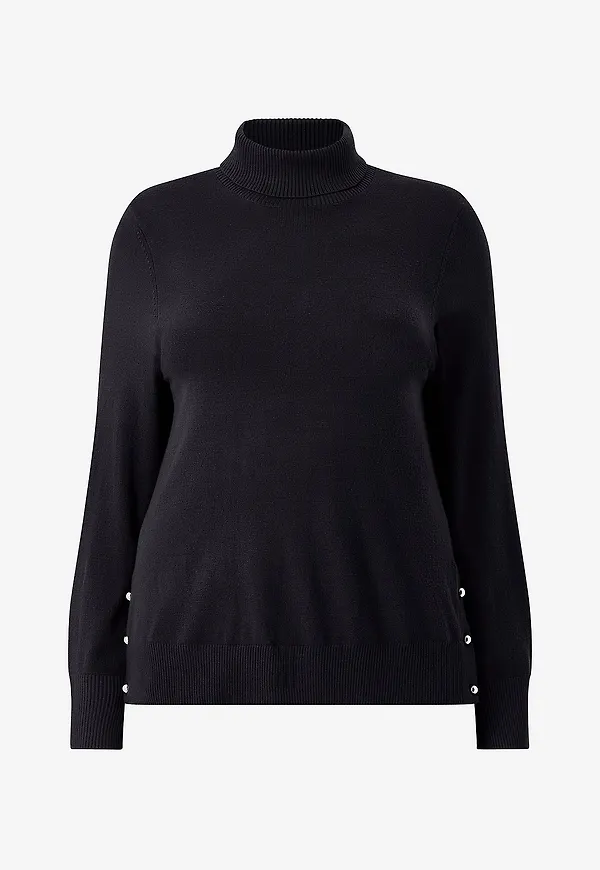 Zizzi - Tröja caElla L/S RN - Svart