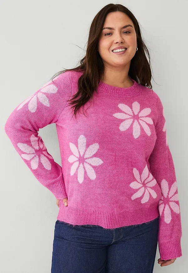Zizzi - Tröja cAflower 7/8 Pullover