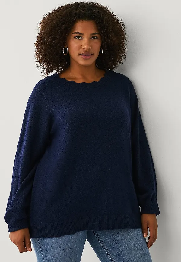 Zizzi - Tröja caSunny L/S - Blå