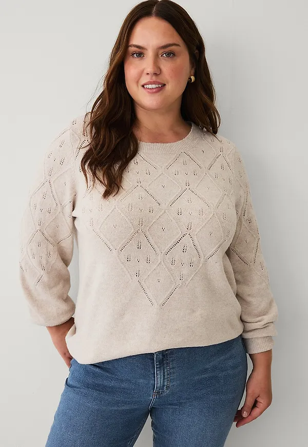 Zizzi - Tröja caSunny L/S Femi - Beige