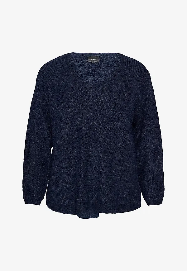 Zizzi - Tröja caVilma L/S Pullover - Blå