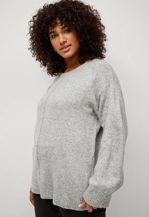 Zizzi - Tröja caVista L/S Pullover - Grå