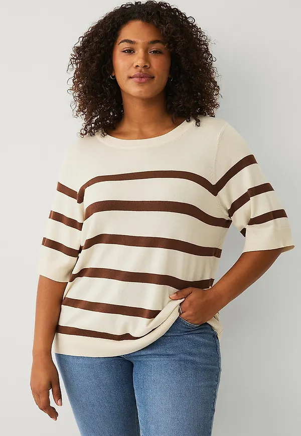 Zizzi - Tröja mCarrie S/S - Beige