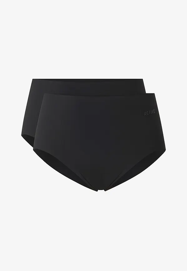 Zizzi - Trosor ASille RW Sport Brief 2-pack - Svart