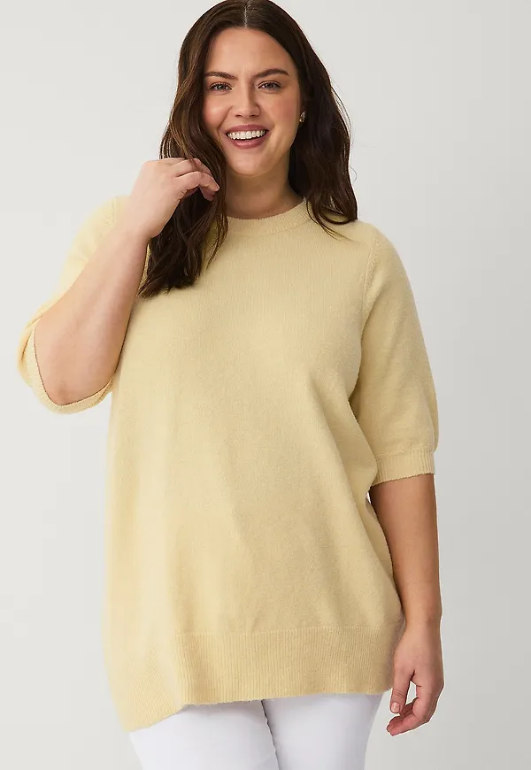 Zizzi - Tunika caunny 1/2 Pullover - Beige