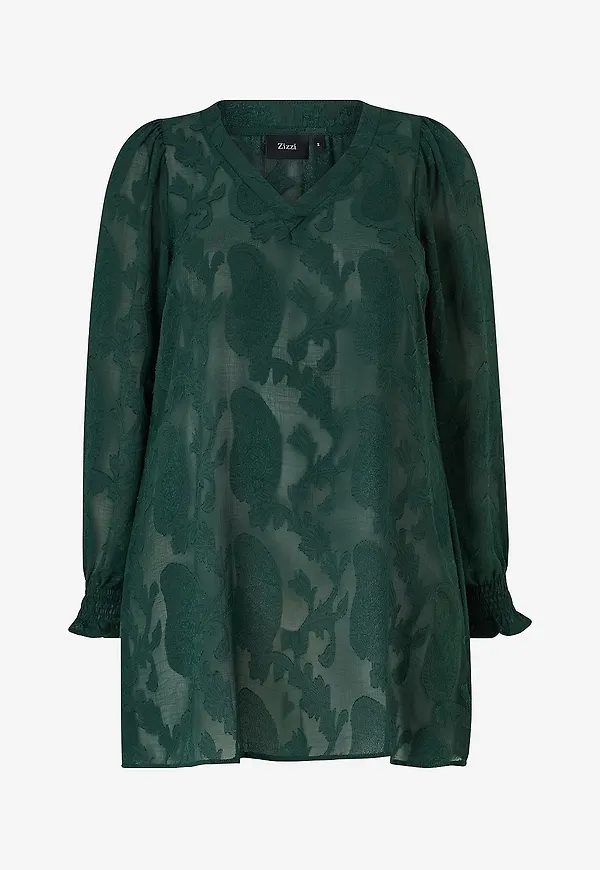 Zizzi - Tunika mBaka L/S Tunic - Grön