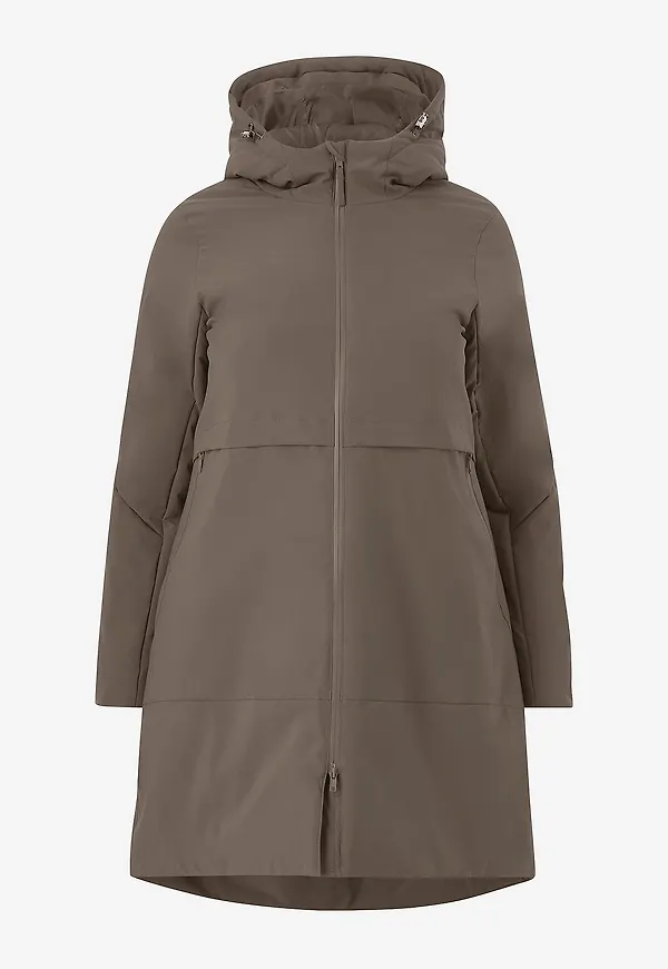 Zizzi - Vinterjacka caWilla L/S Coat - Brun