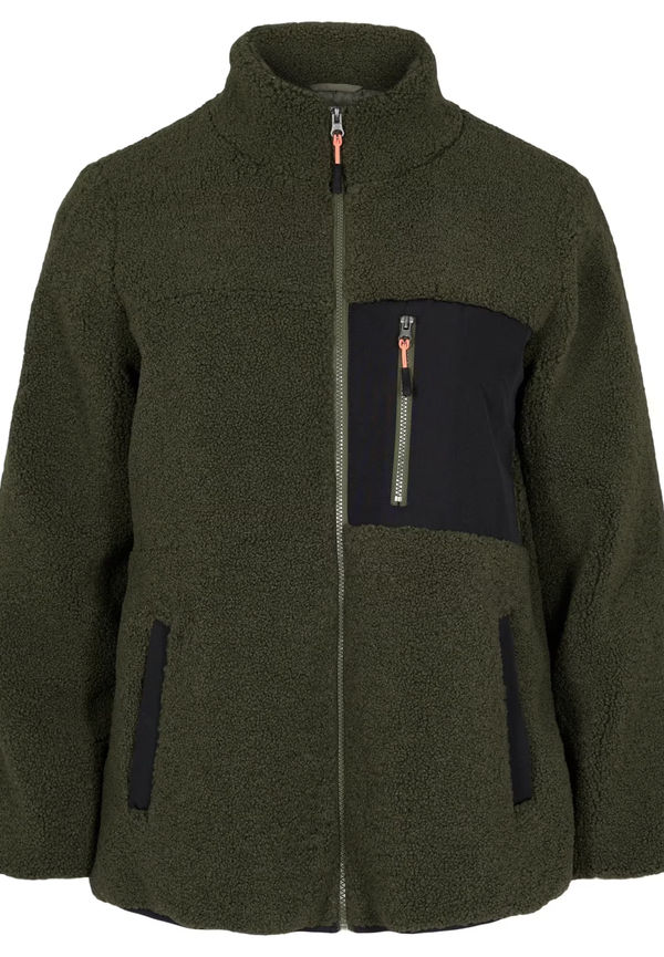 Zizzi Övergångsjacka mörkgrön / svart