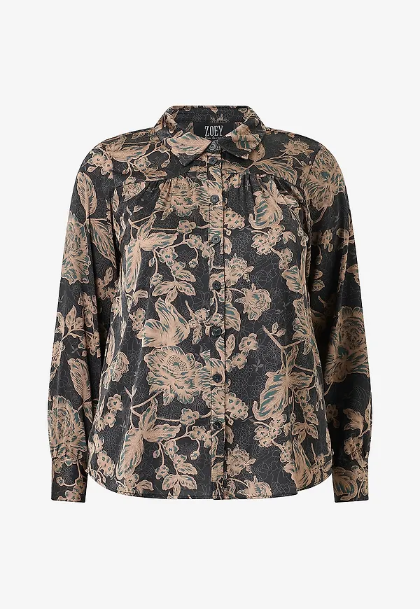 ZOEY - Satinskjorta Lea Shirt - Brun