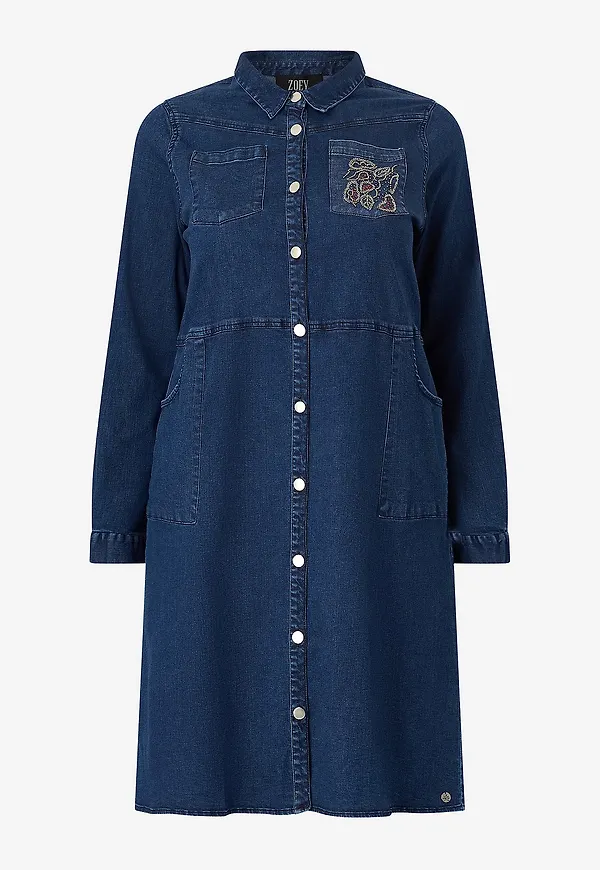 ZOEY - Skjortklänning Eda Shirt Dress - Blå