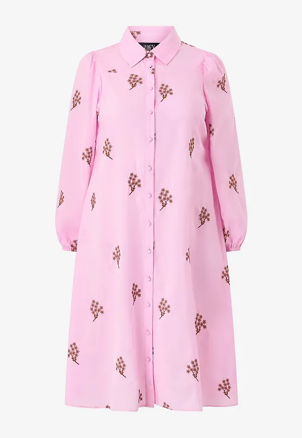 ZOEY - Skjortklänning Leah Dress - Rosa