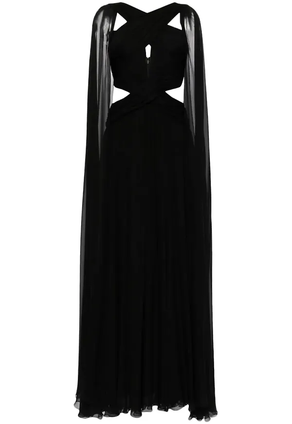 Zuhair Murad aftonklänning med cape - Svart