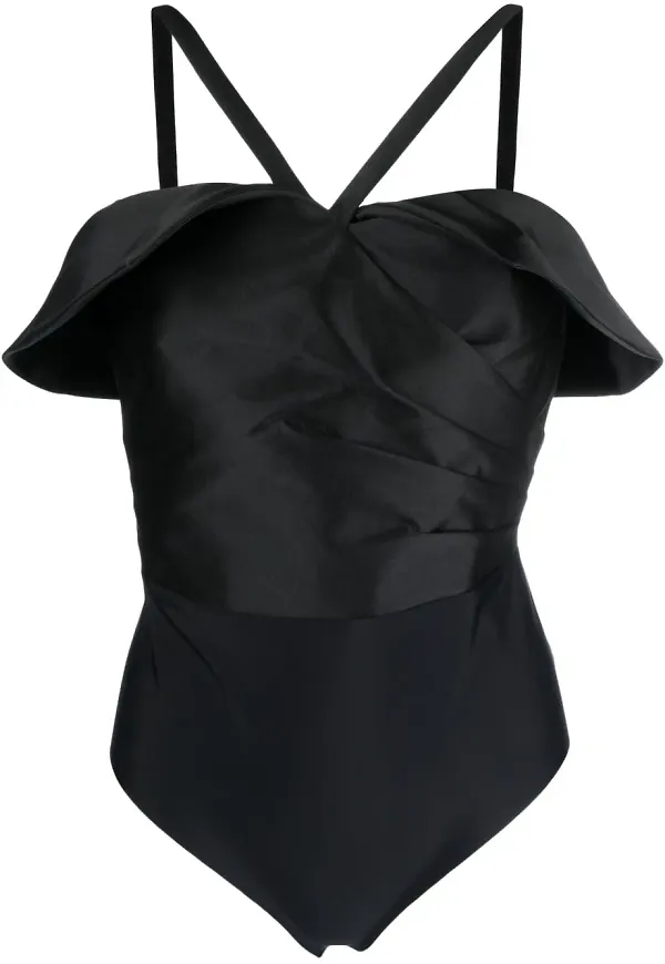 Zuhair Murad ärmlös draperad body - Svart