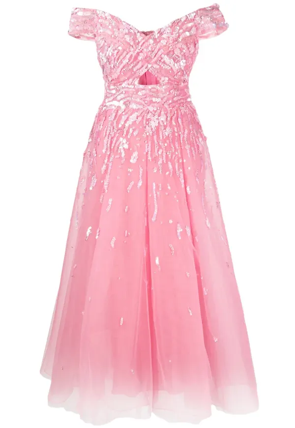 Zuhair Murad baraxlad utsmyckad aftonklänning - Rosa – Farfetch