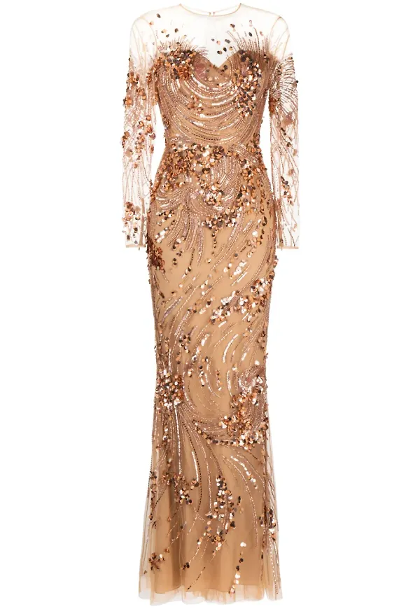 Zuhair Murad paljettprydd aftonklänning - Neutral