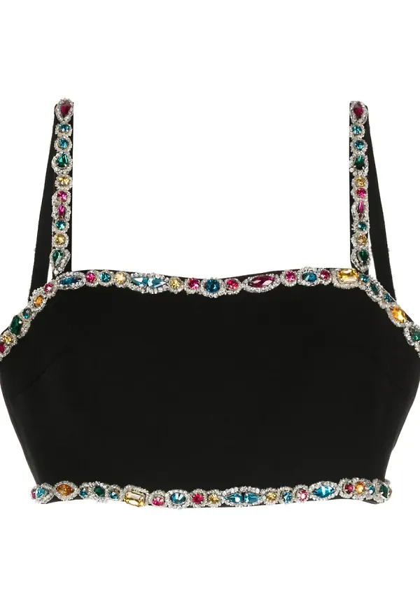 Zuhair Murad strassprydd BH-topp - Svart