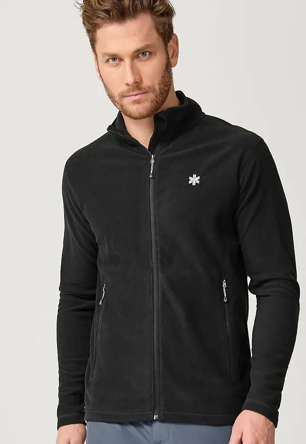 Áhkká - Fleecetröja Basic Fleece M - Svart - 6XL